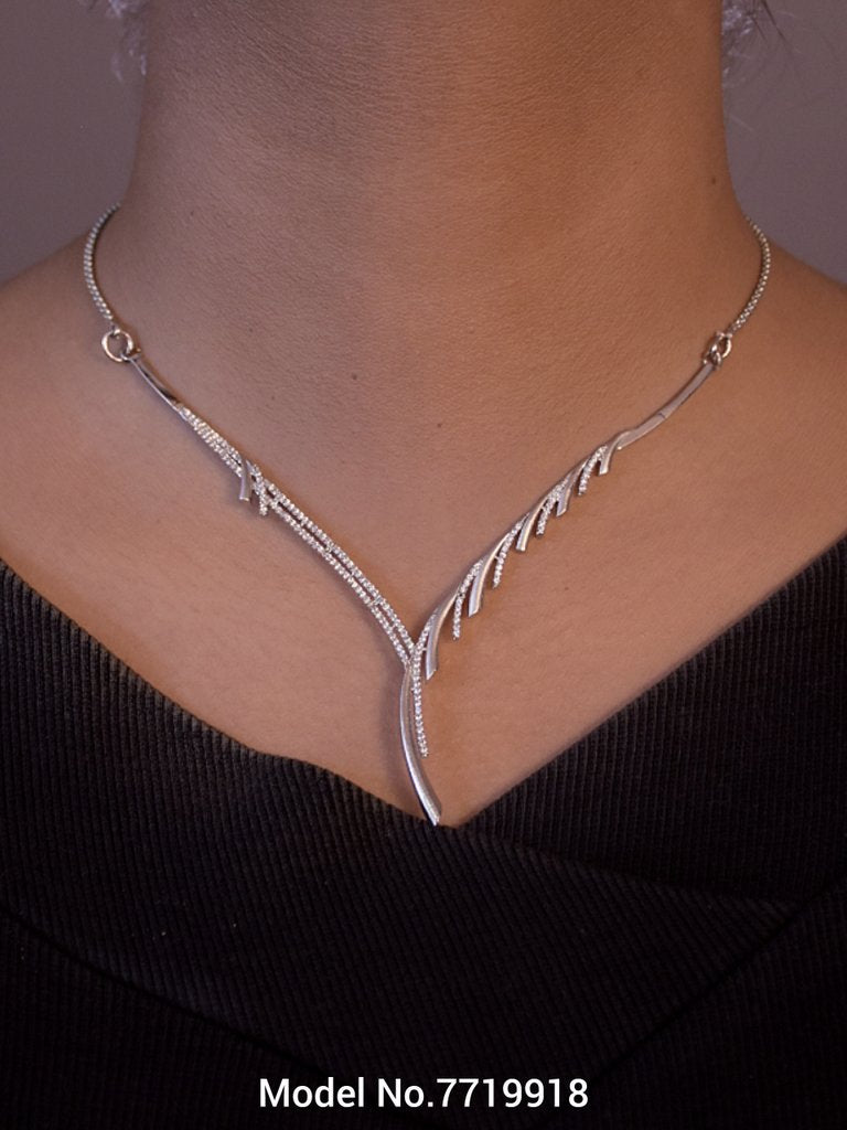 American Diamond Necklace Set | Wonderful Gift Item - View 3 - Amaara World
