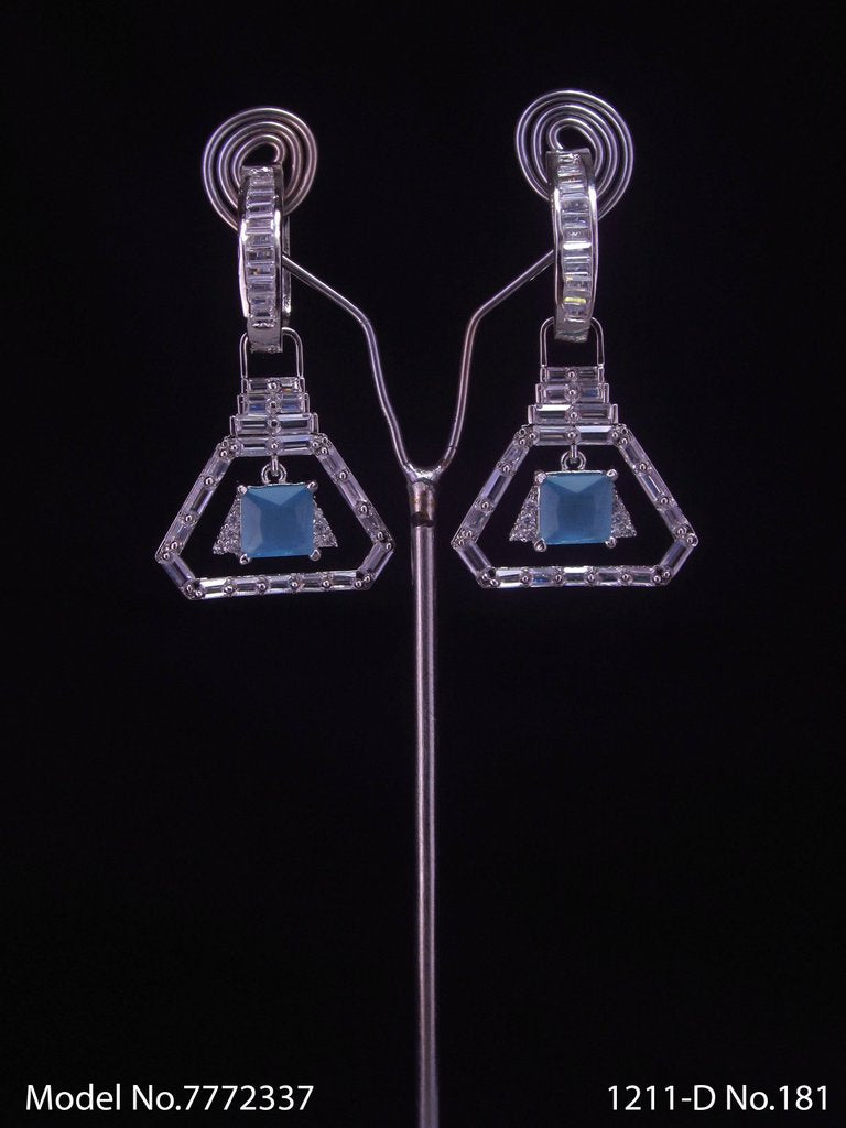 Real Zircon Long Fashion Earrings - View A