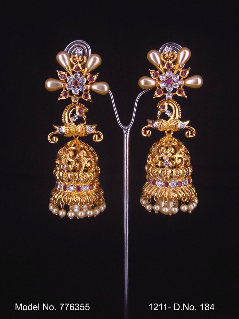 Partywear statement Earrings - View A