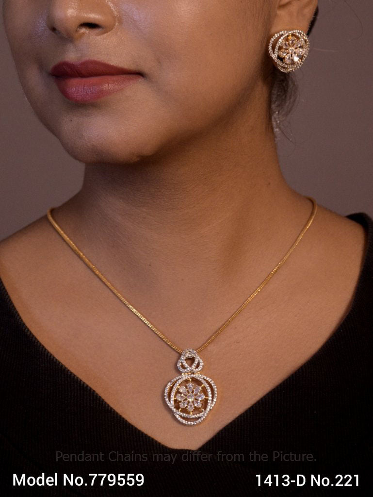 Cz Designer Pendants - Style 3 - Amaara World
