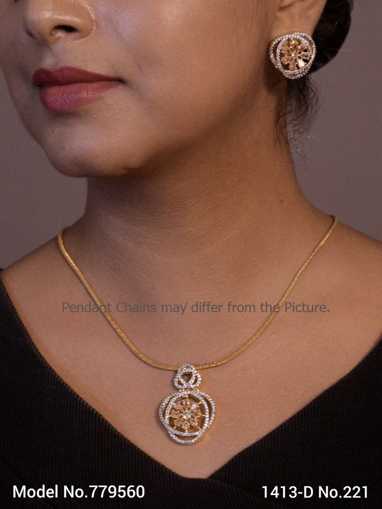 Cz Designer Pendants - Style 4 - Amaara World