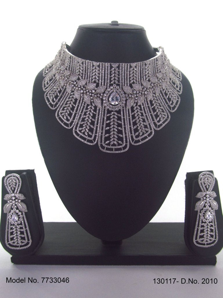American Diamond Handcrafted Jewelry Set - Amaara World