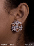 Cubic Zirconia Stud Earrings | American Diamond - Style 1 - Amaara World