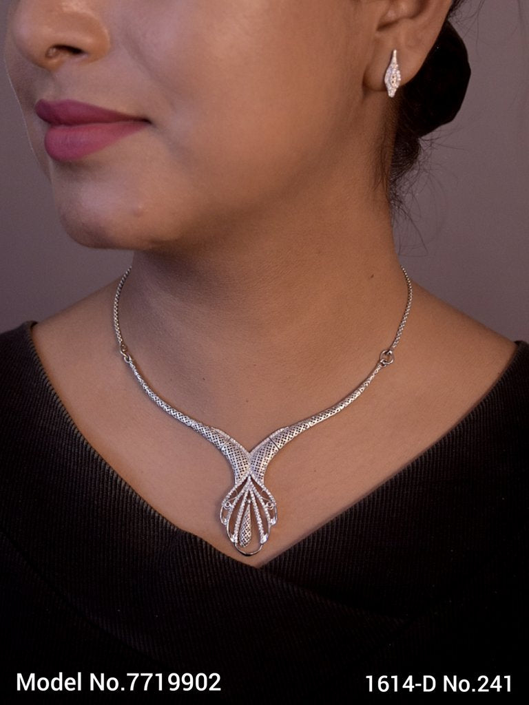 Classic Cz Jewelry Set with Earrings - Style 1 - Amaara World