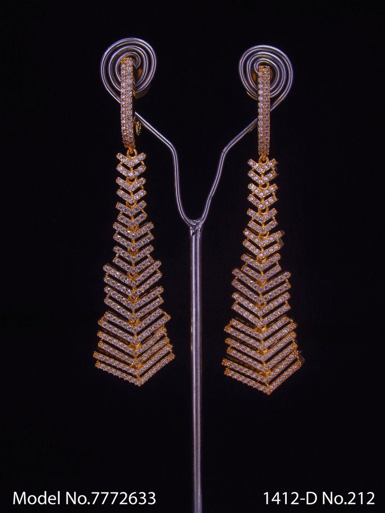 Artificial Diamond Earrings - View A