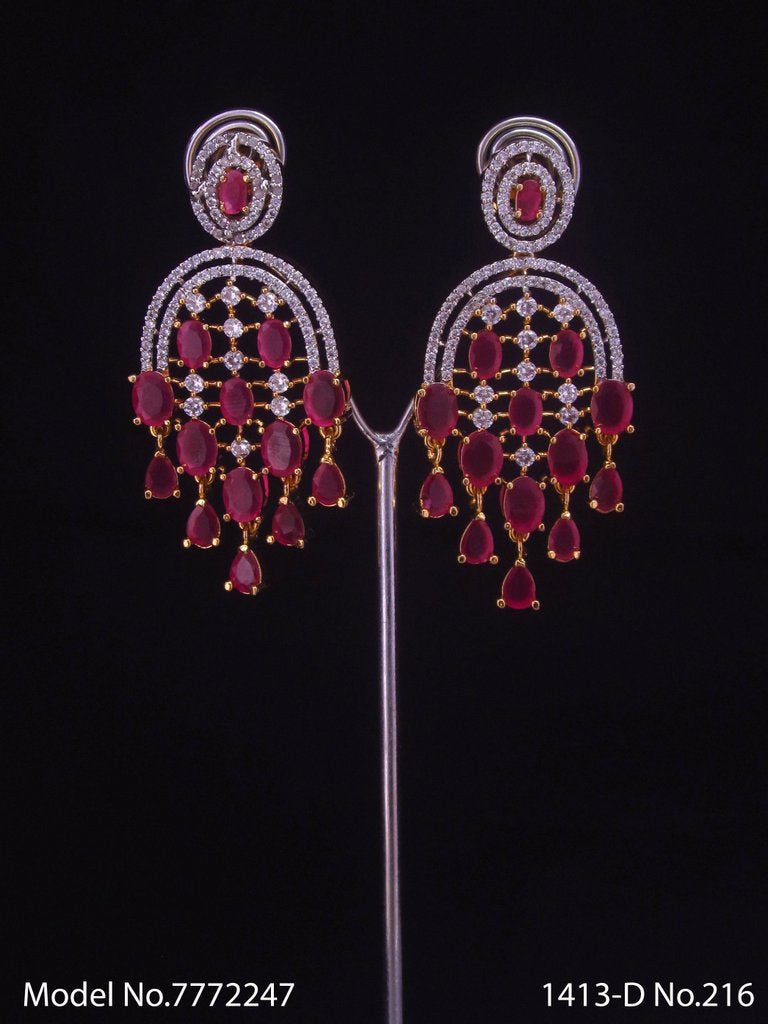 Zircon Earrings can be a Gift - View A